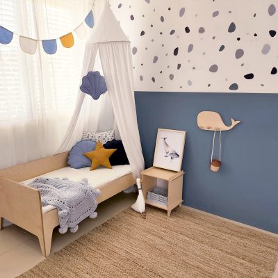 חדר ילדים בצבע כחול